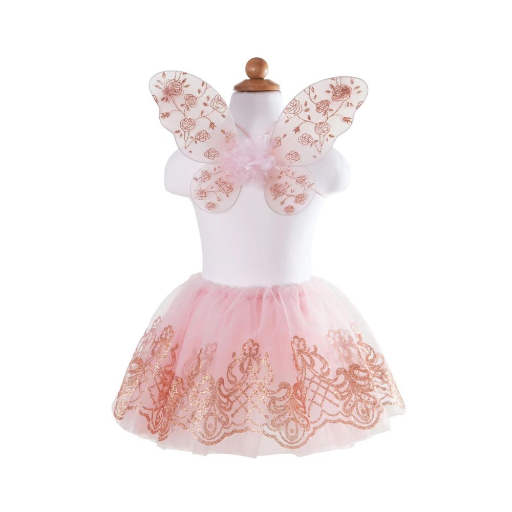 Rose Gold Tutu & Wings Set, Size 4-6