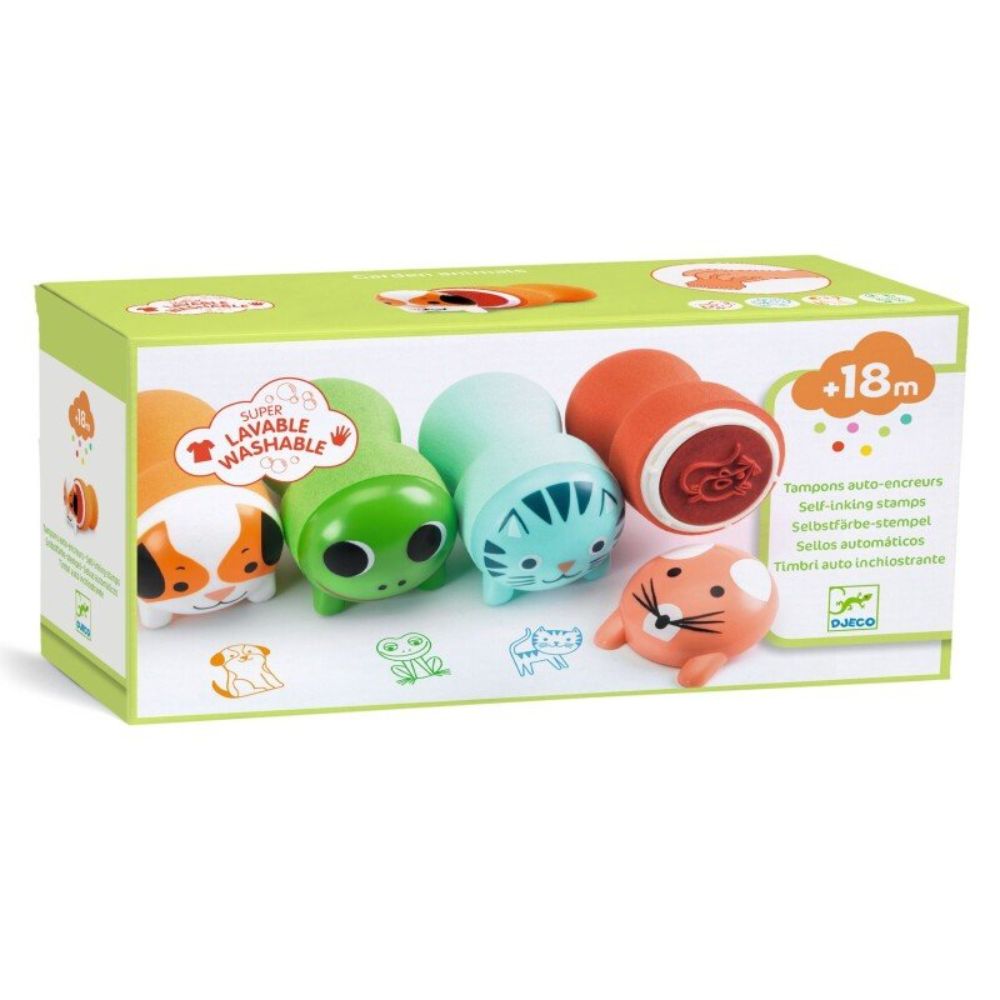 Djeco Arts & Crafts - Stamps For Toddlers Garden Animals
