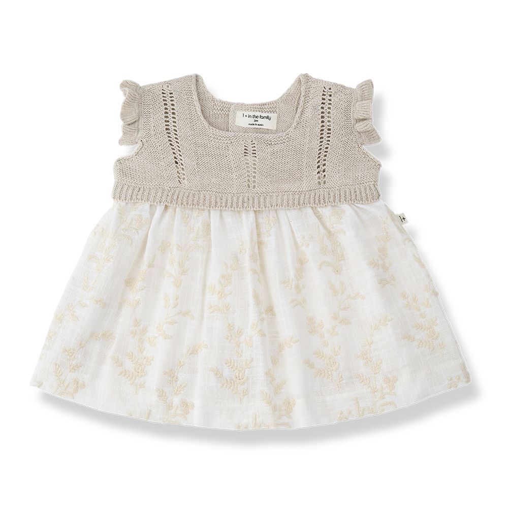 1 + in the Family SAONA Embroidered Garza Dress