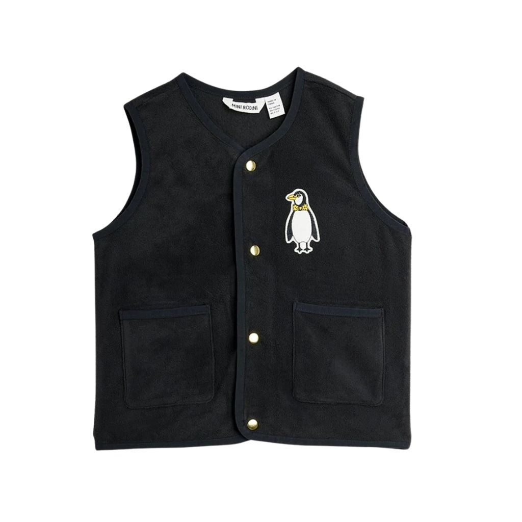 Mini Rodini Penguin Patch Microfleece Vest