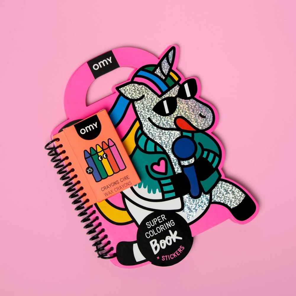 Omy Unicorn Super Coloring & Sticker Book