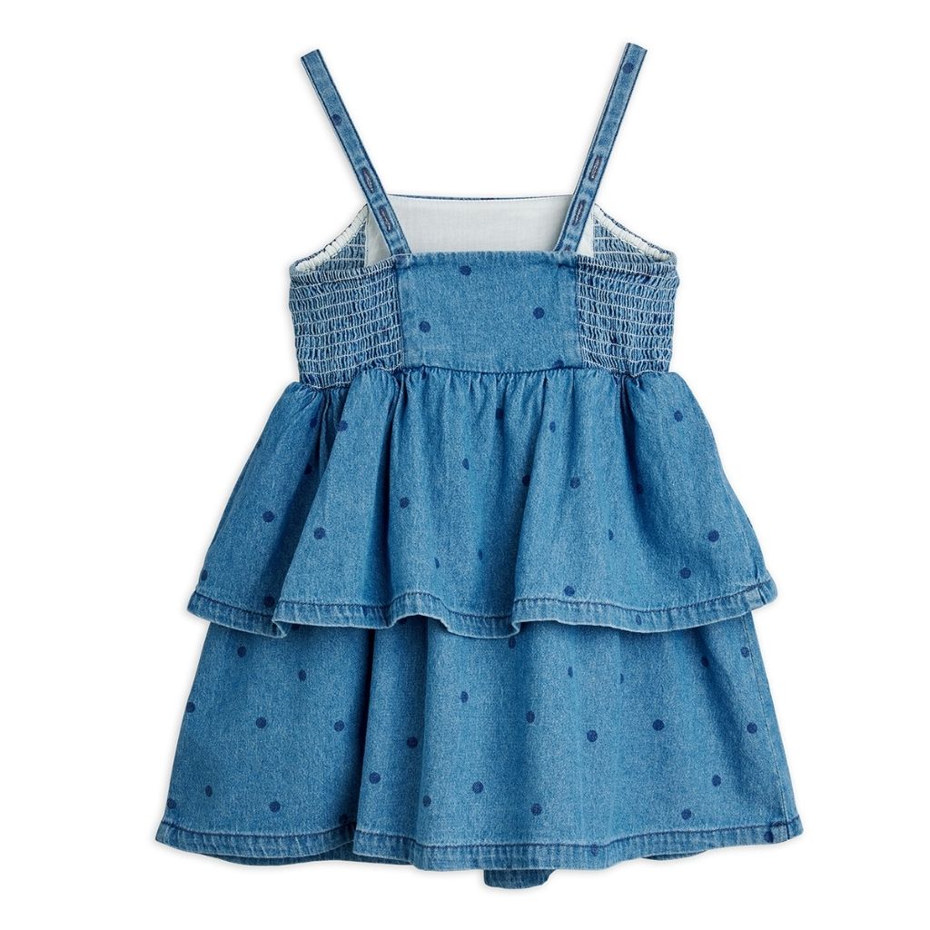 Mini Rodini LW Denim Dots AOP Strap Dress