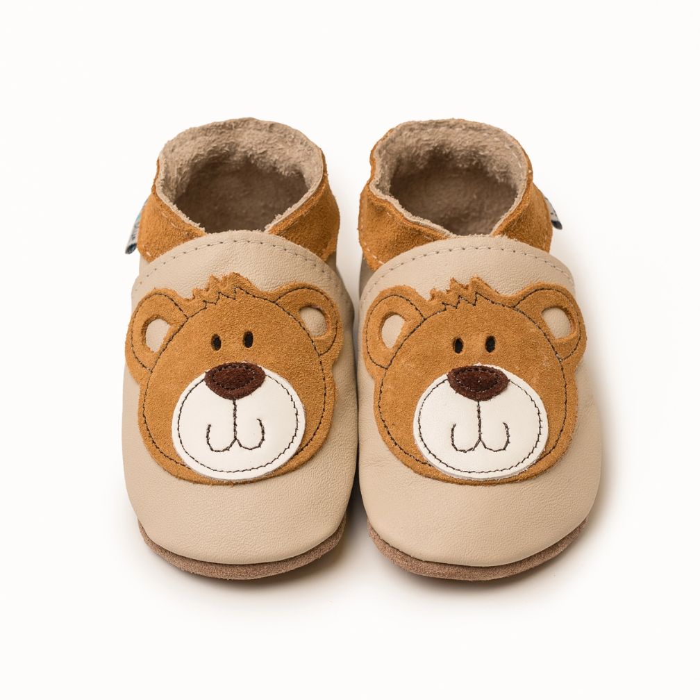 Inch Blue Leather Baby Shoes Teddy