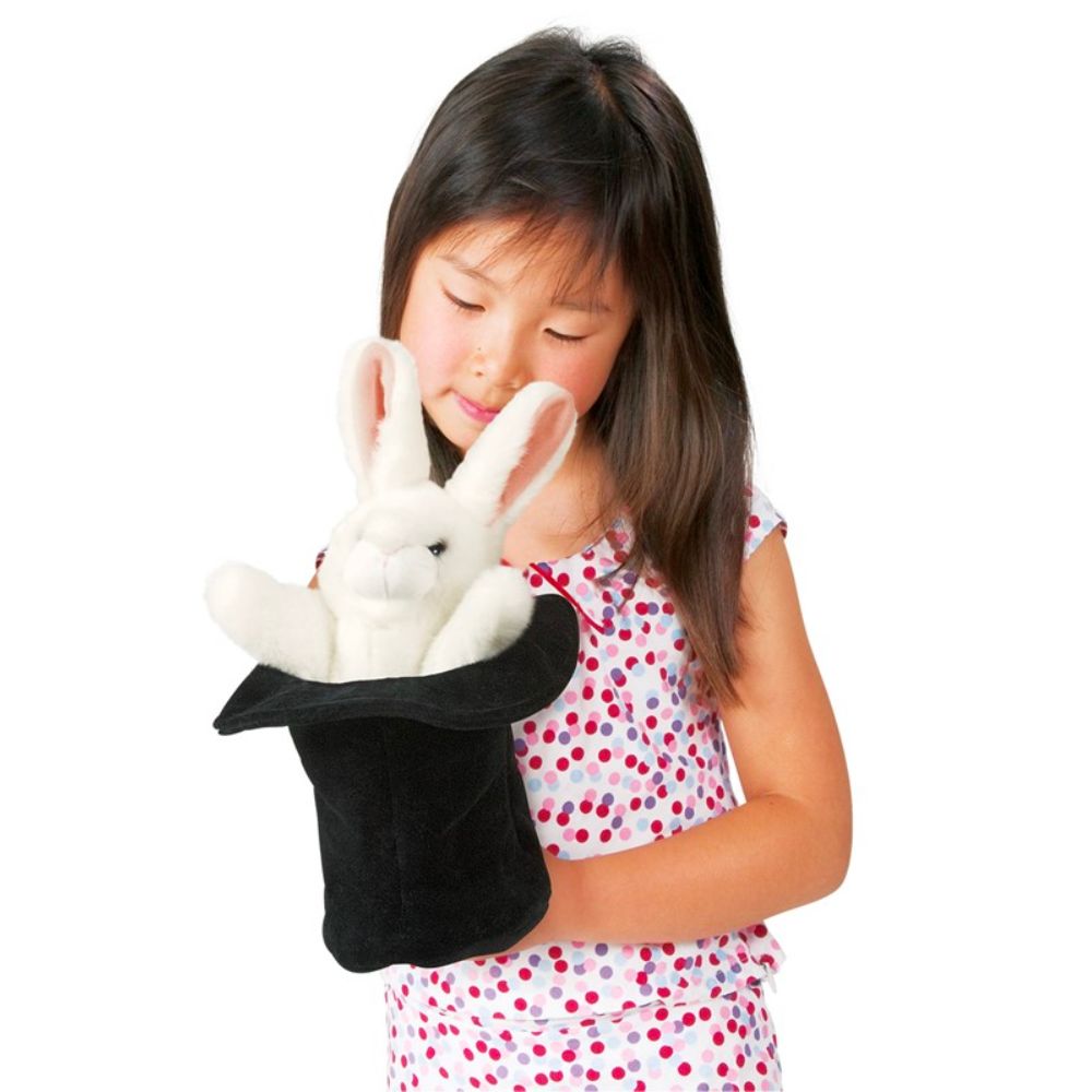 Hand Puppet -Rabbit in Hat