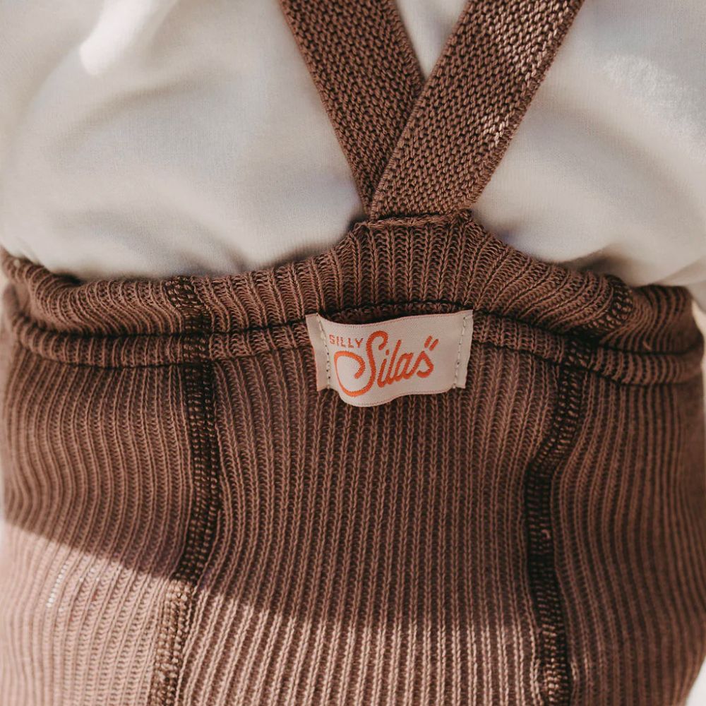 Silly Silas Classic Footless Ribbed Tights Granola