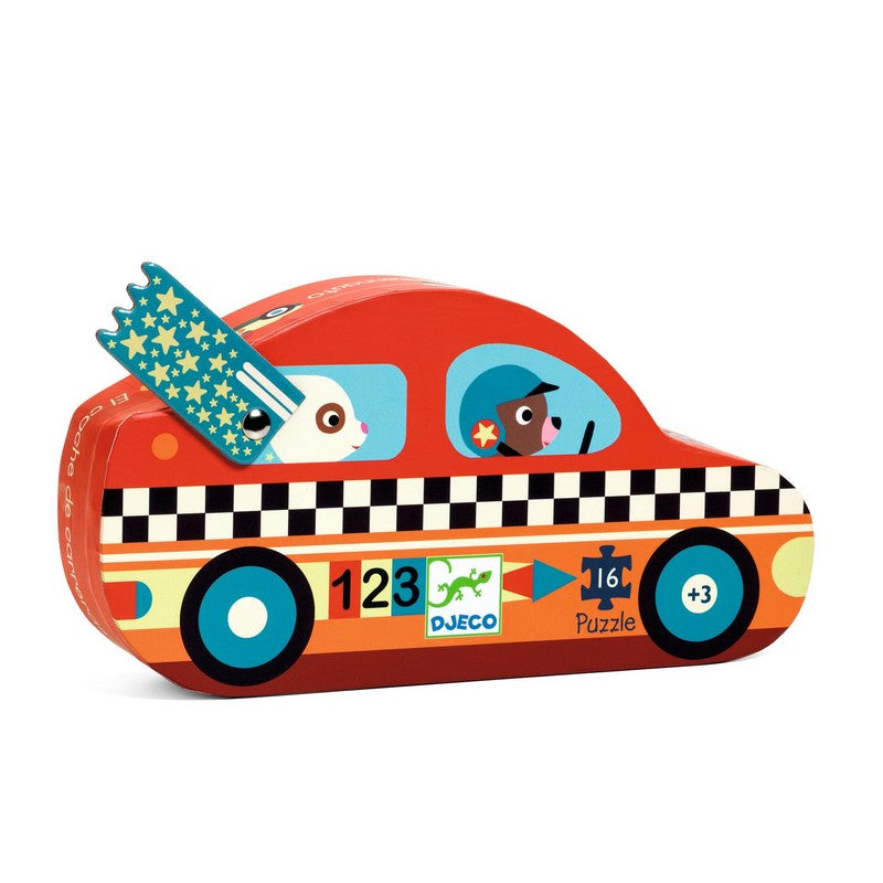 Djeco Silhouette Puzzle - The Racing Car 16pcs