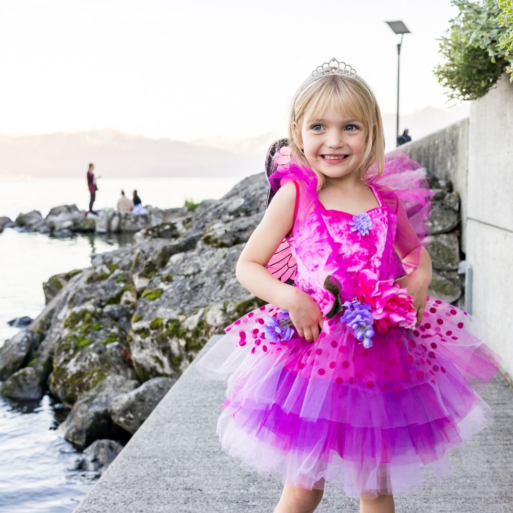 Fairy Blooms Deluxe Dress with Wings 3-4