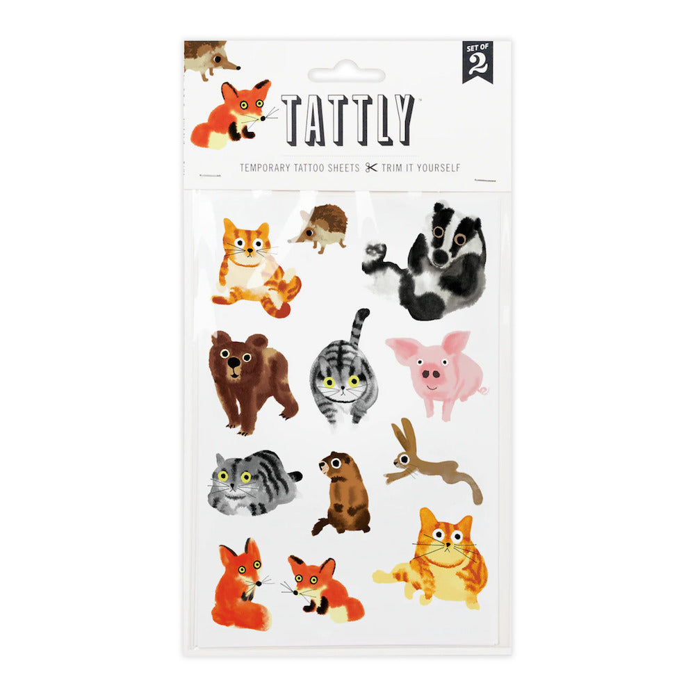 Tattly Furry Friends Tattoo Sheet