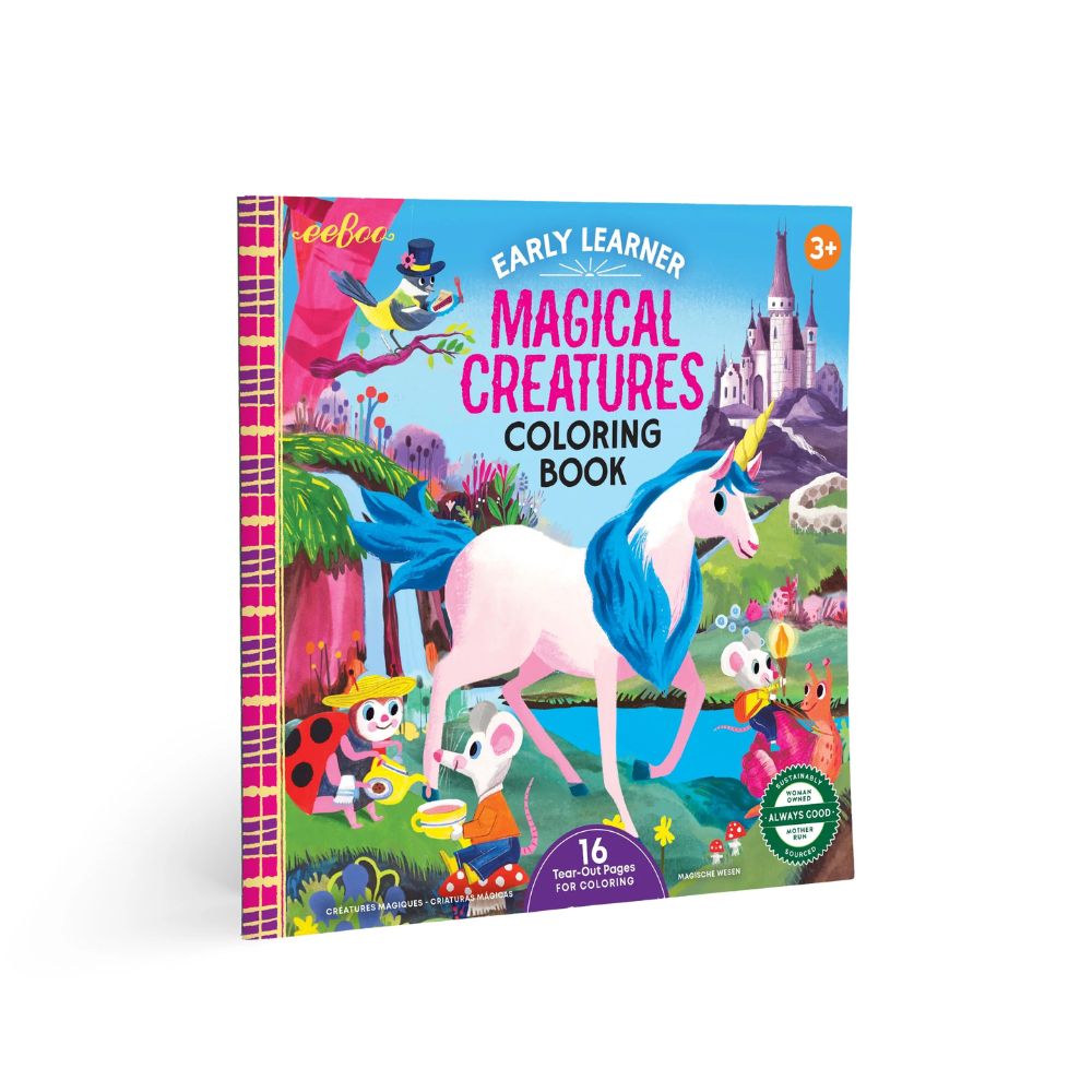 Eeboo Magical Creatures Square Coloring Book