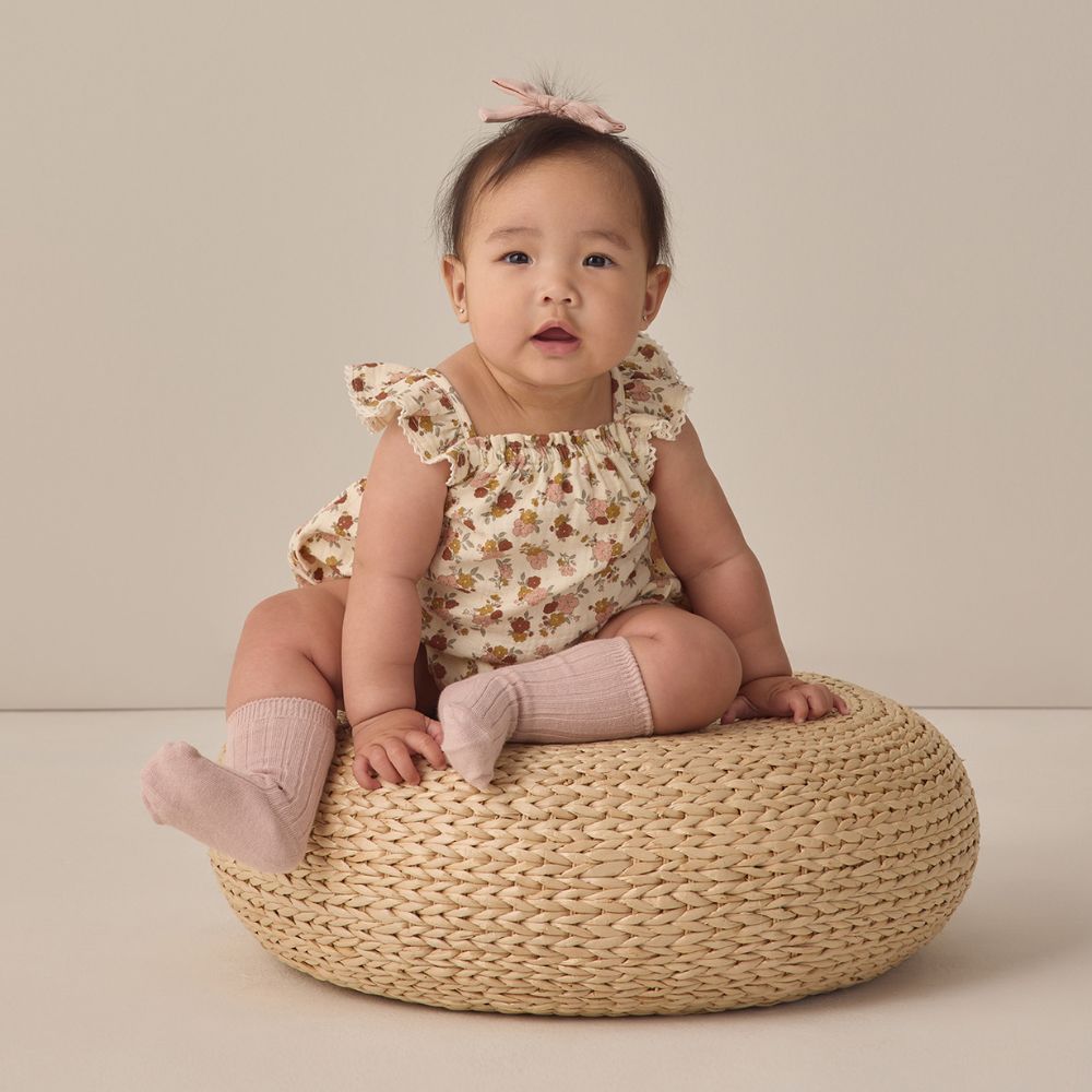 Quincy Mae Sock Set Blush/Poppy