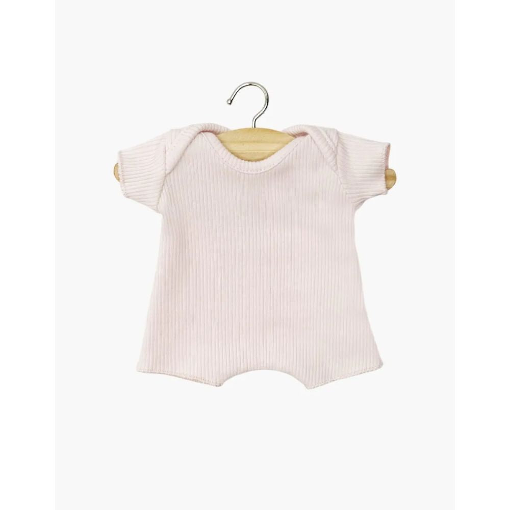 Minikane Babies Collection 28cm– Shorty bodysuit, pink ribbed knit