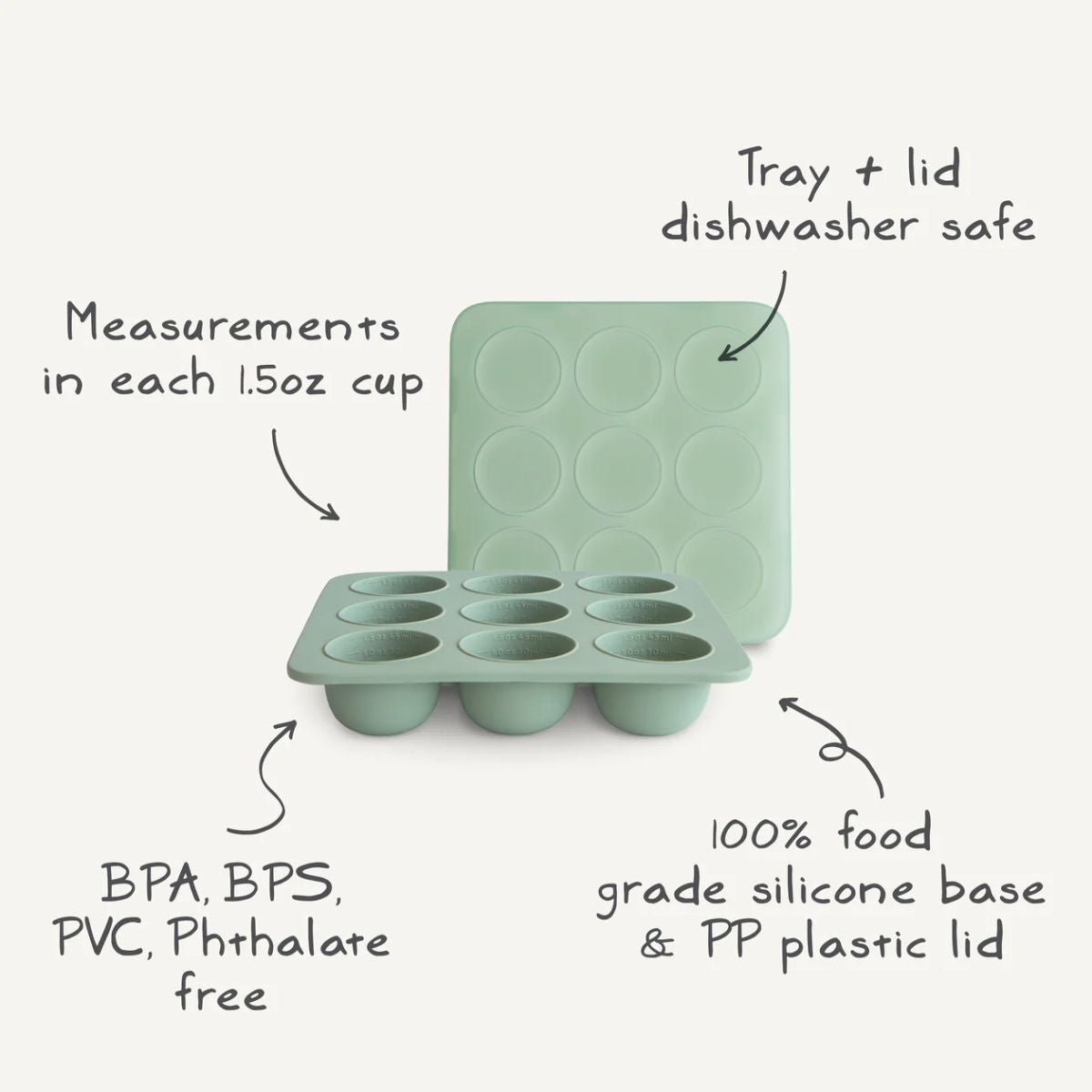 Mushie Fresh Food Feeder Freezer Tray - Tradewinds