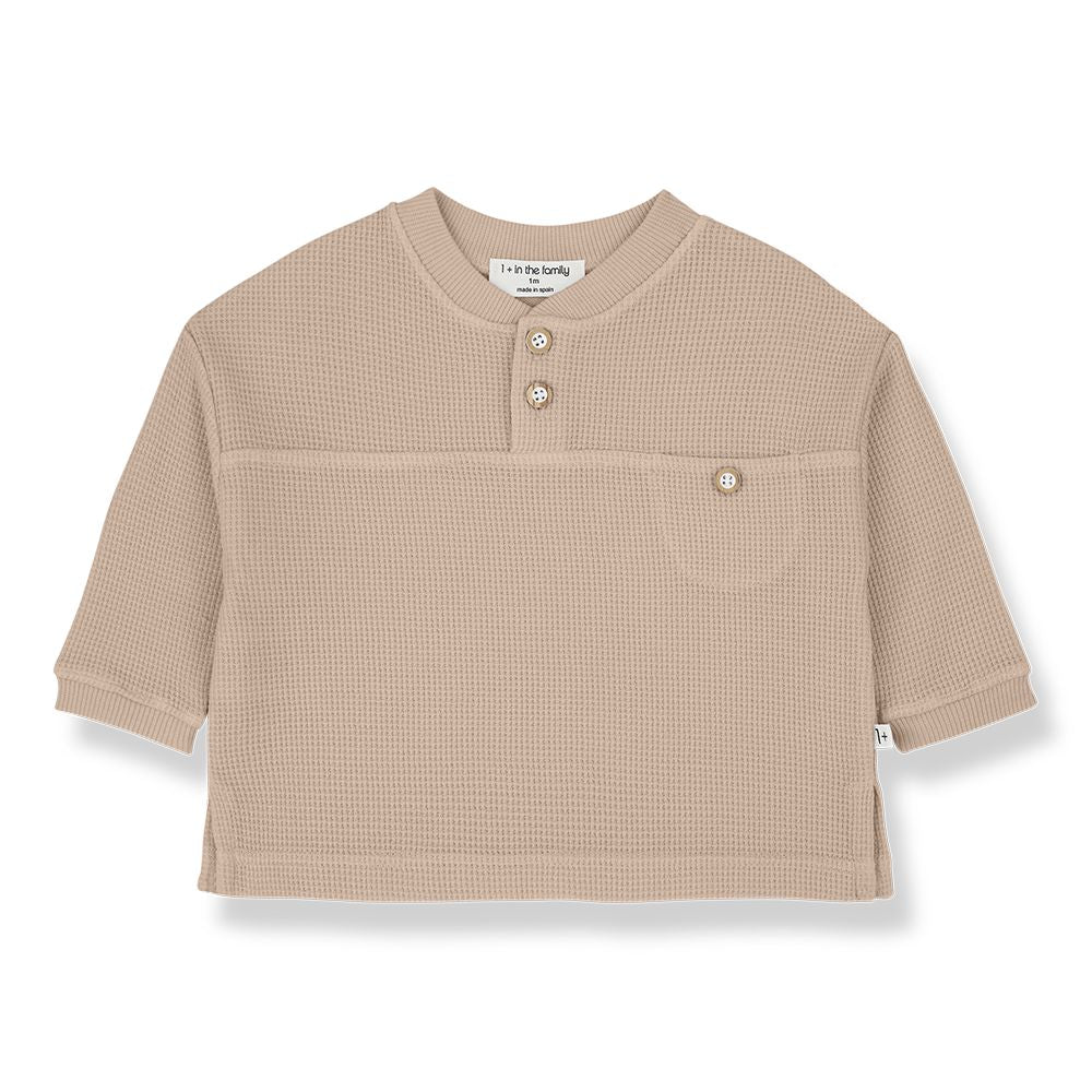 1 + in the Family Newborn AMORGOS Waffle LS Shirt T