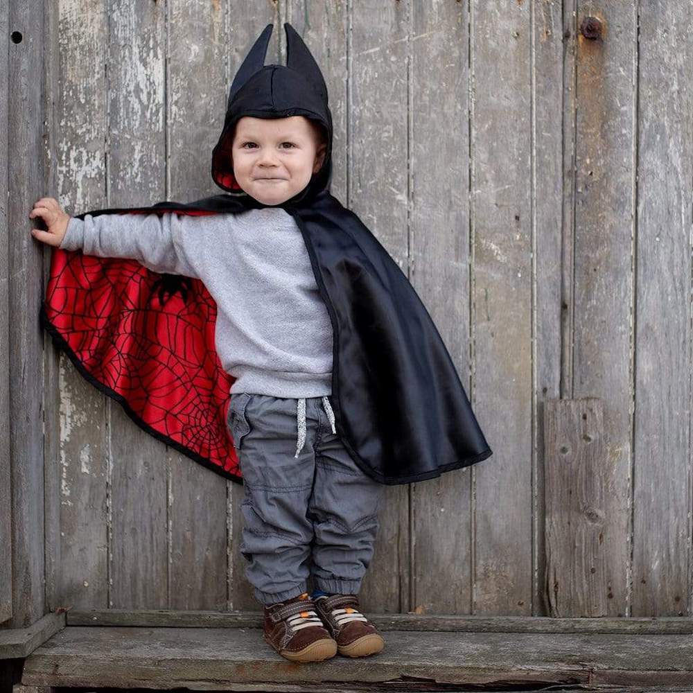 Reversible Spider/Bat Toddler Cape, 2-3Y