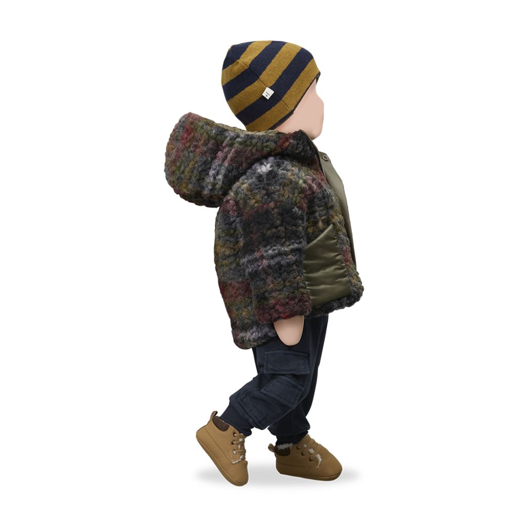 1 + in the Family WHISTLER navy baby twill pants with a leg pocket and cuffed ankles
