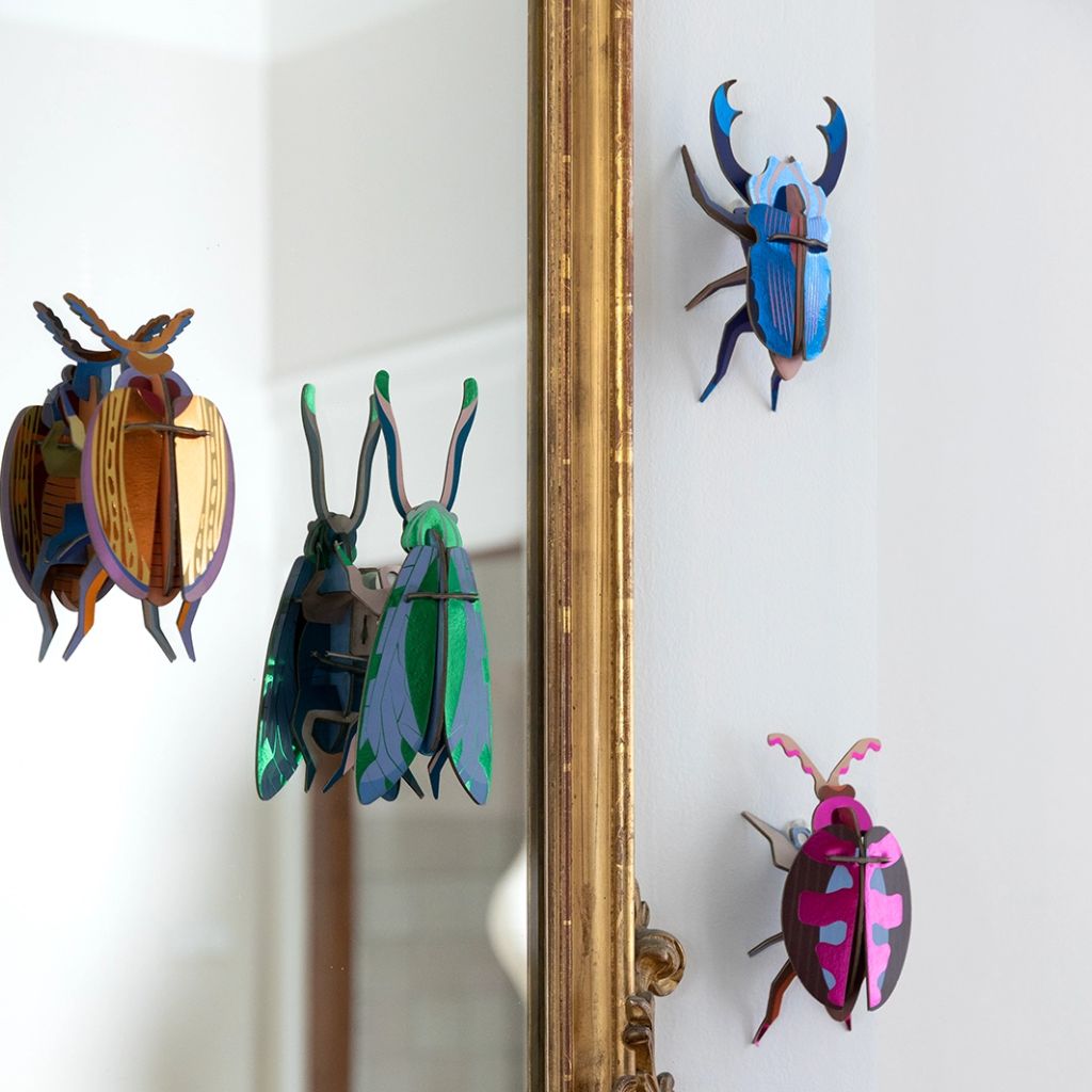 3D Wall Art - Radiant Beetle - Lumen Pink Beetle