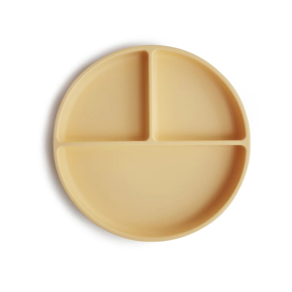 Mushie Silicone Divided Suction Plate - Daffodil