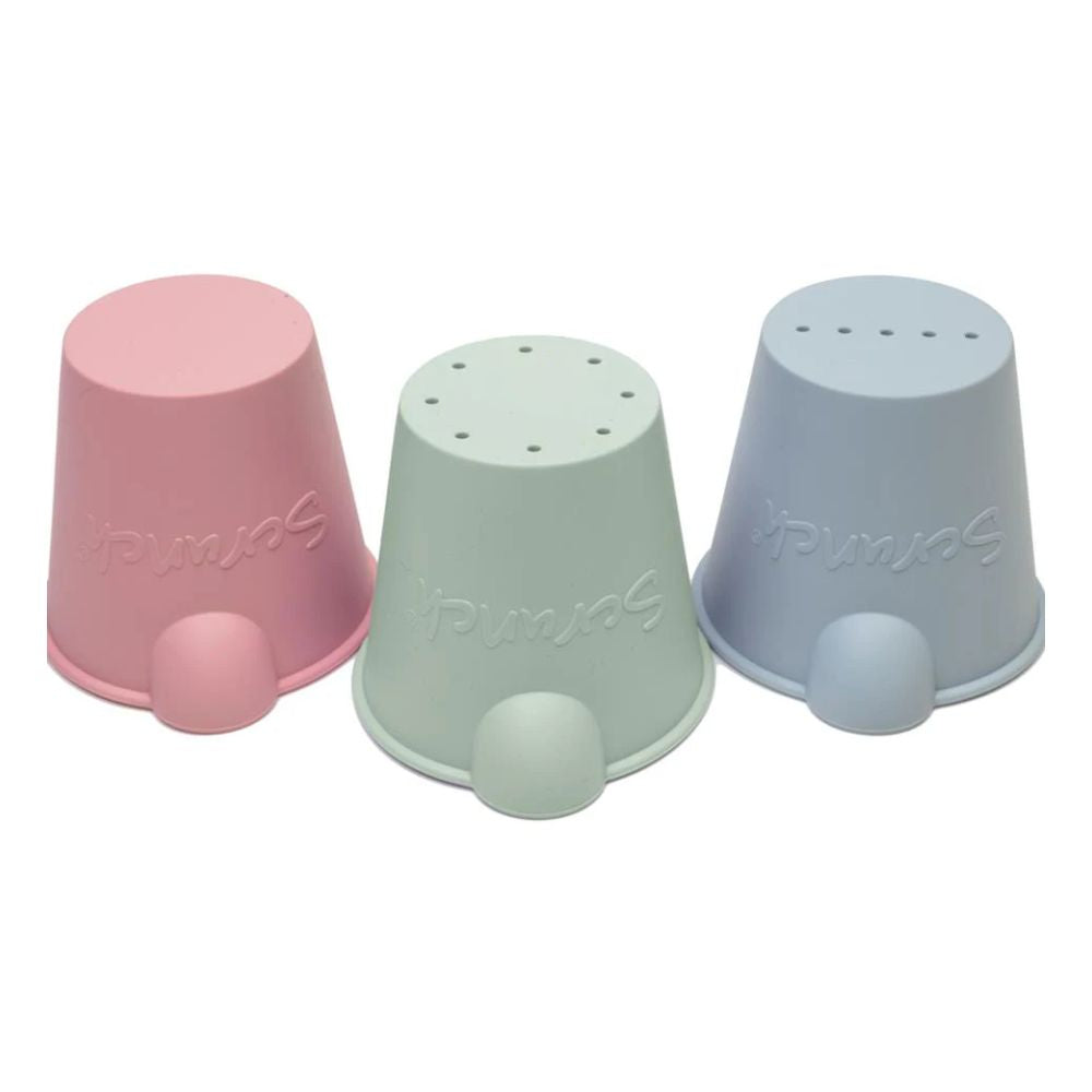 Scrunch Mini Bucket Bath Set, set of 3