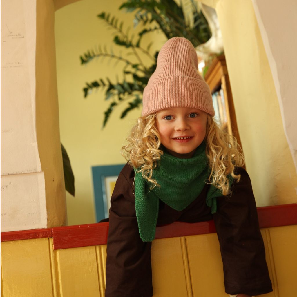 Hvid Fonzie Beanie Kids Powder