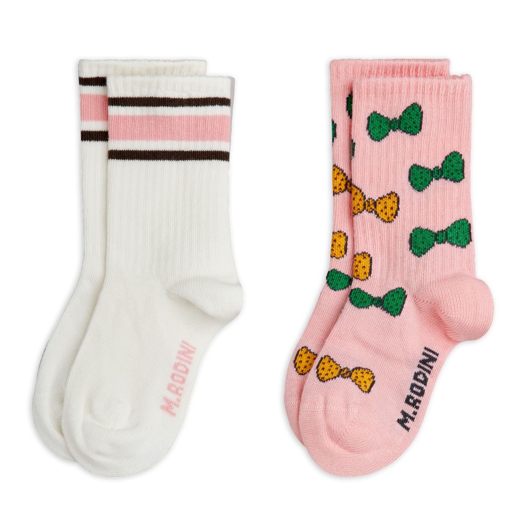 Mini Rodini Bow 2-Pack Socks