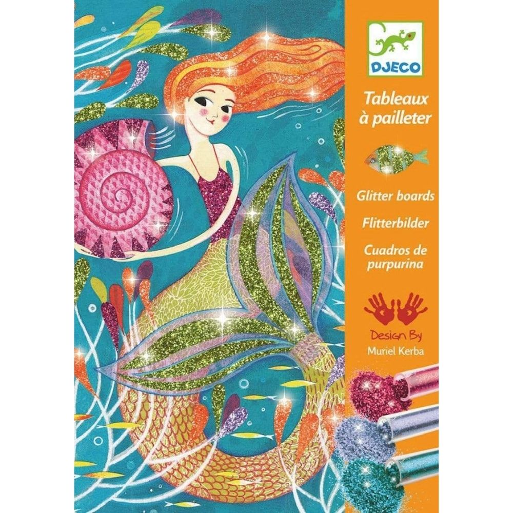 Djeco Arts and Crafts- Glitter Boards- Mermaids