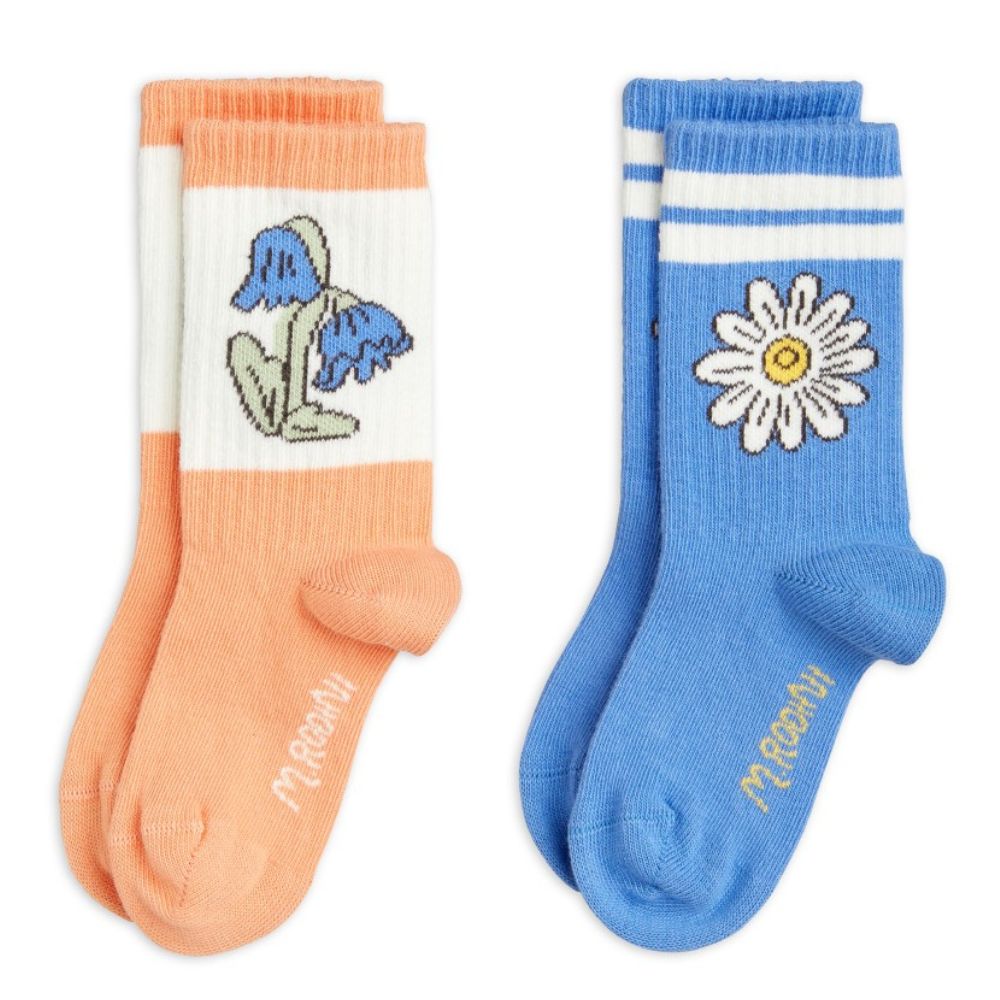 Mini Rodini Flower 2pk Socks