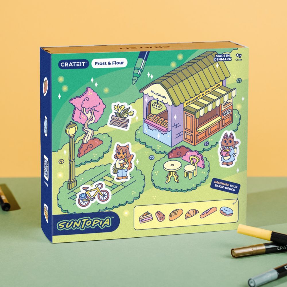 Crateit Unicorn wooden Toy- Frost and Flour