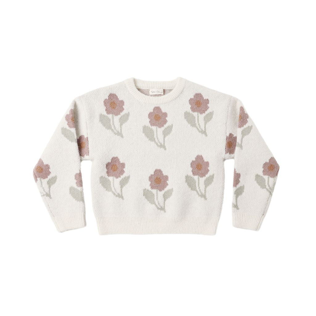 Rylee + Cru Aspen Sweater Ivory Flower I