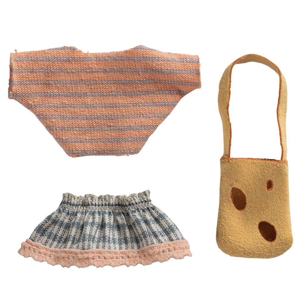 Maileg Clothes and bag, Little sister mouse