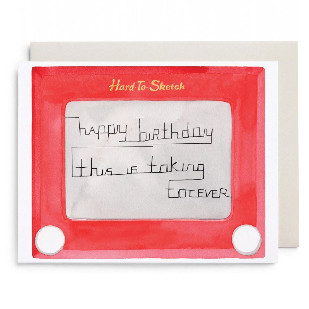 Hard To Sketch Birthday Card