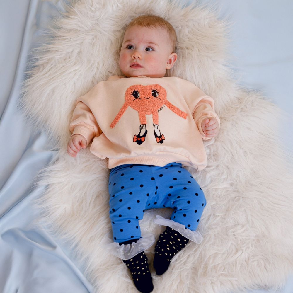 Mini Rodini Heart in shoes chenille sweatshirt