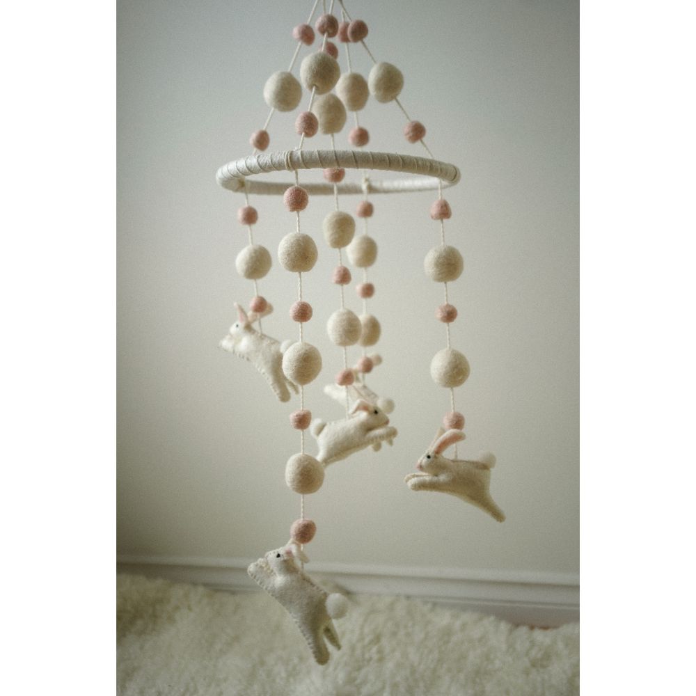 Bunny Hop Felt Mobile