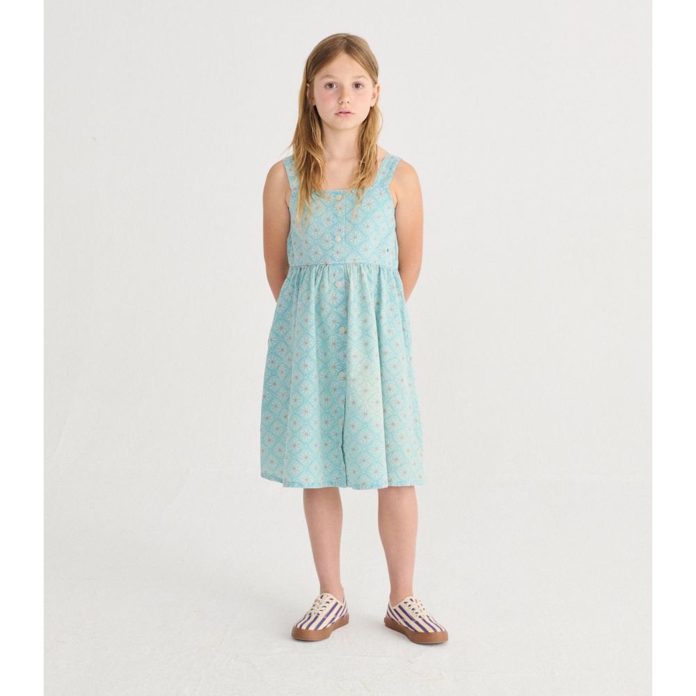 Bobo Choses Daisy Mosaic all over woven dress