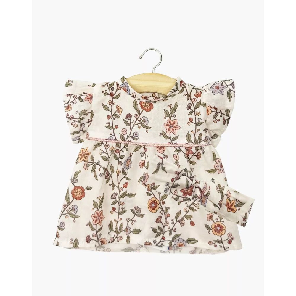 Minikane Clothing for 34cm Dolls - Daisy dress and its round bow headband in cotton Gisèle