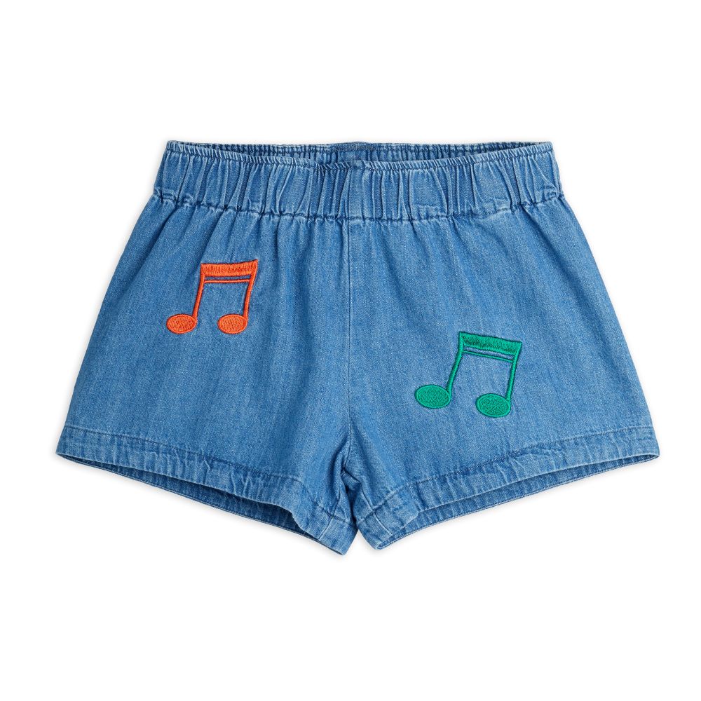 Mini Rodini Note EMB Lightweight Denim Shorts