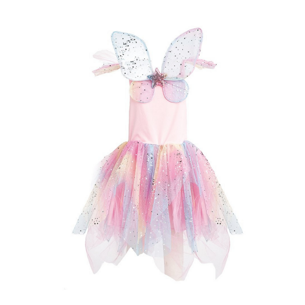 Rainbow Fairy Dress & Wings, Multi, Size 5-6
