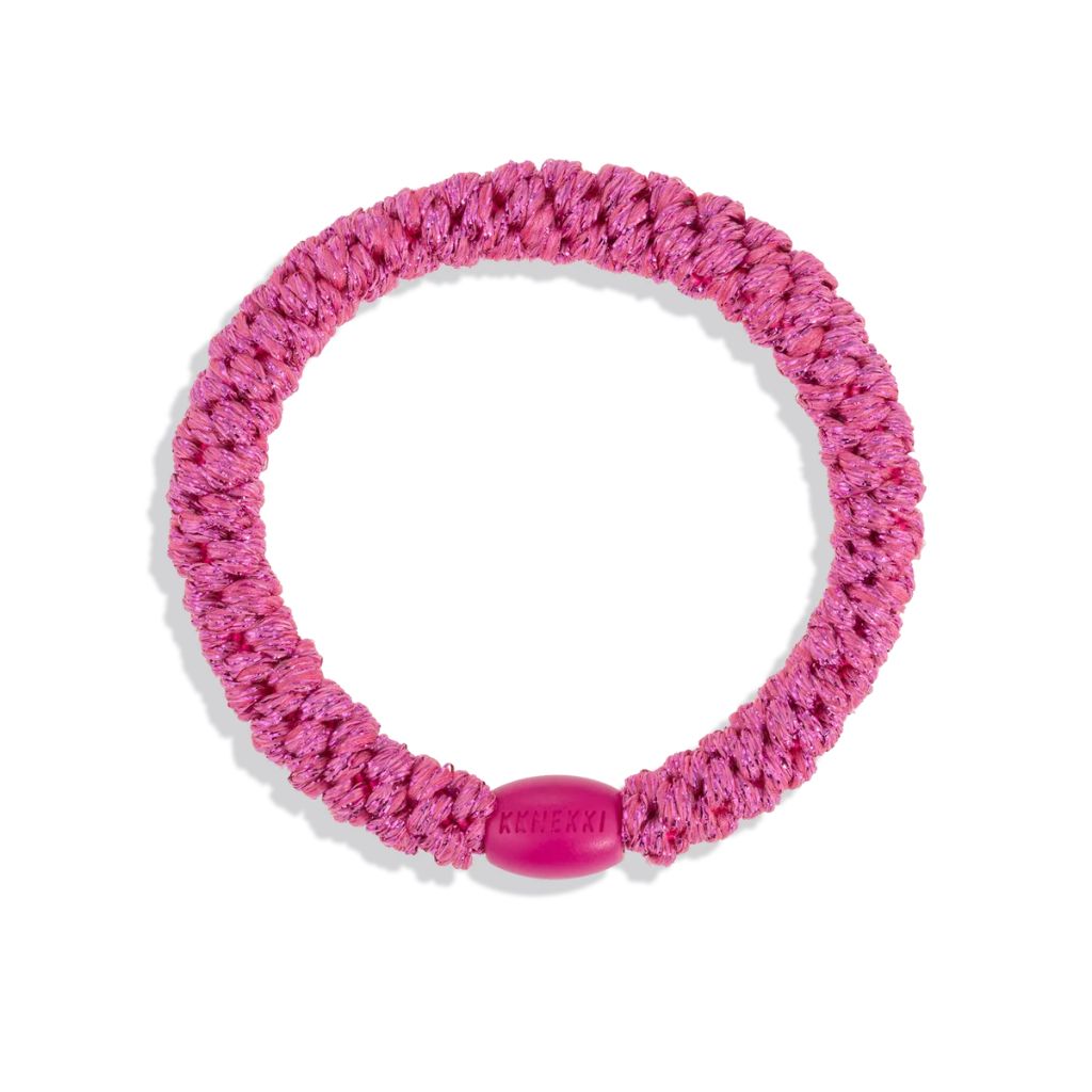 Kknekki Original Hair Tie Strong Pink Glitter