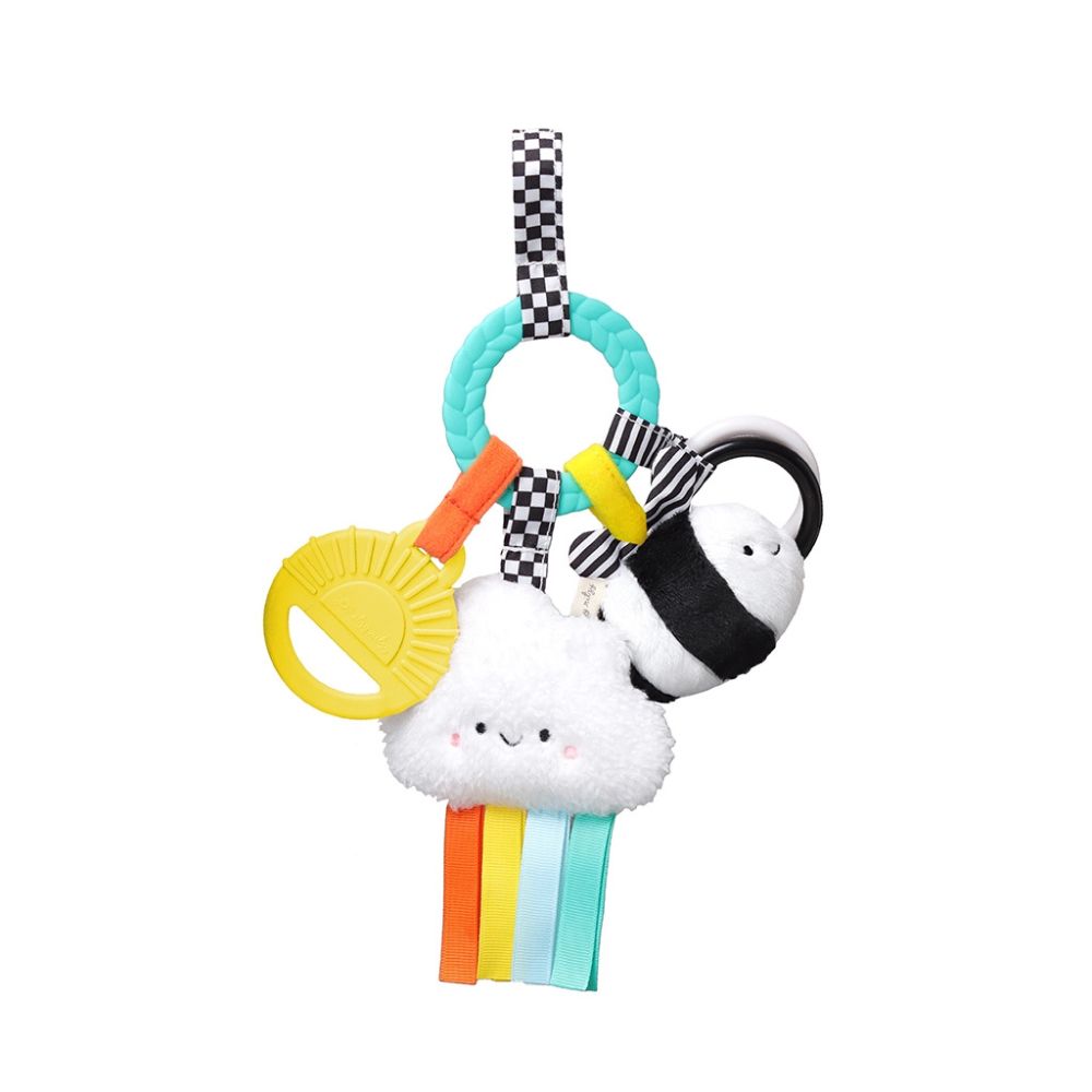 Bitzy Busy Ring Teething Activity Toy - High Contrast