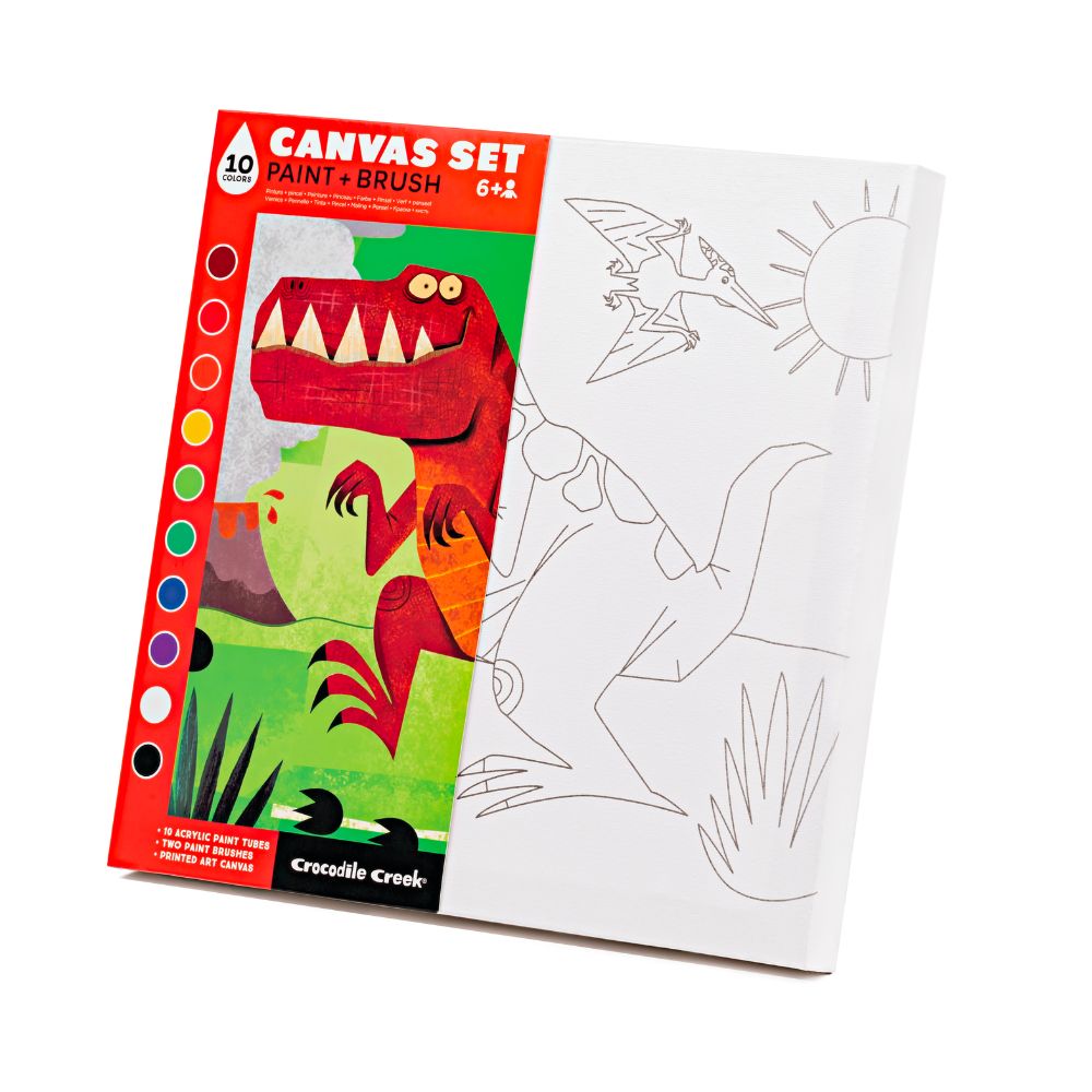 Crocodile Creek Canvas Art Set- Dinosaur