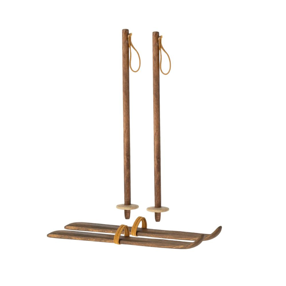 Maileg Ski and ski poles, Mum & Dad mouse