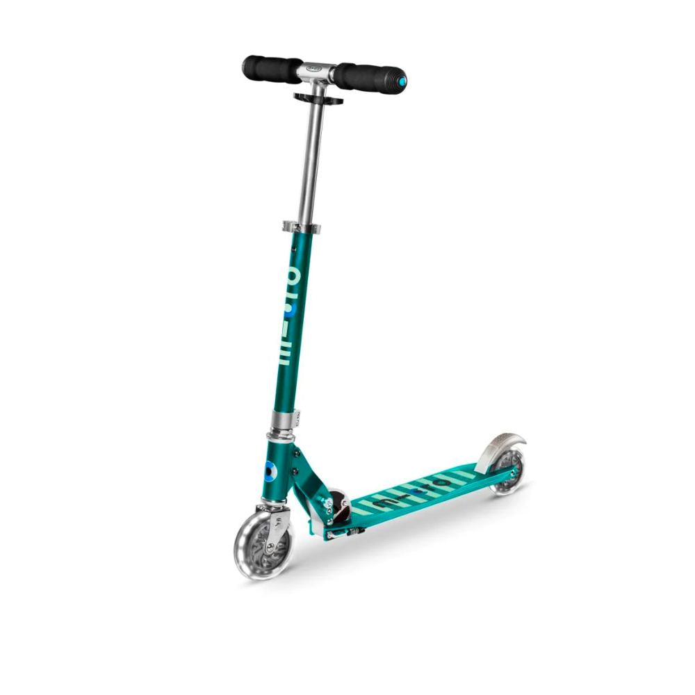 MICRO Sprite Deluxe Scooter - Petro Stripe with LED Wheels