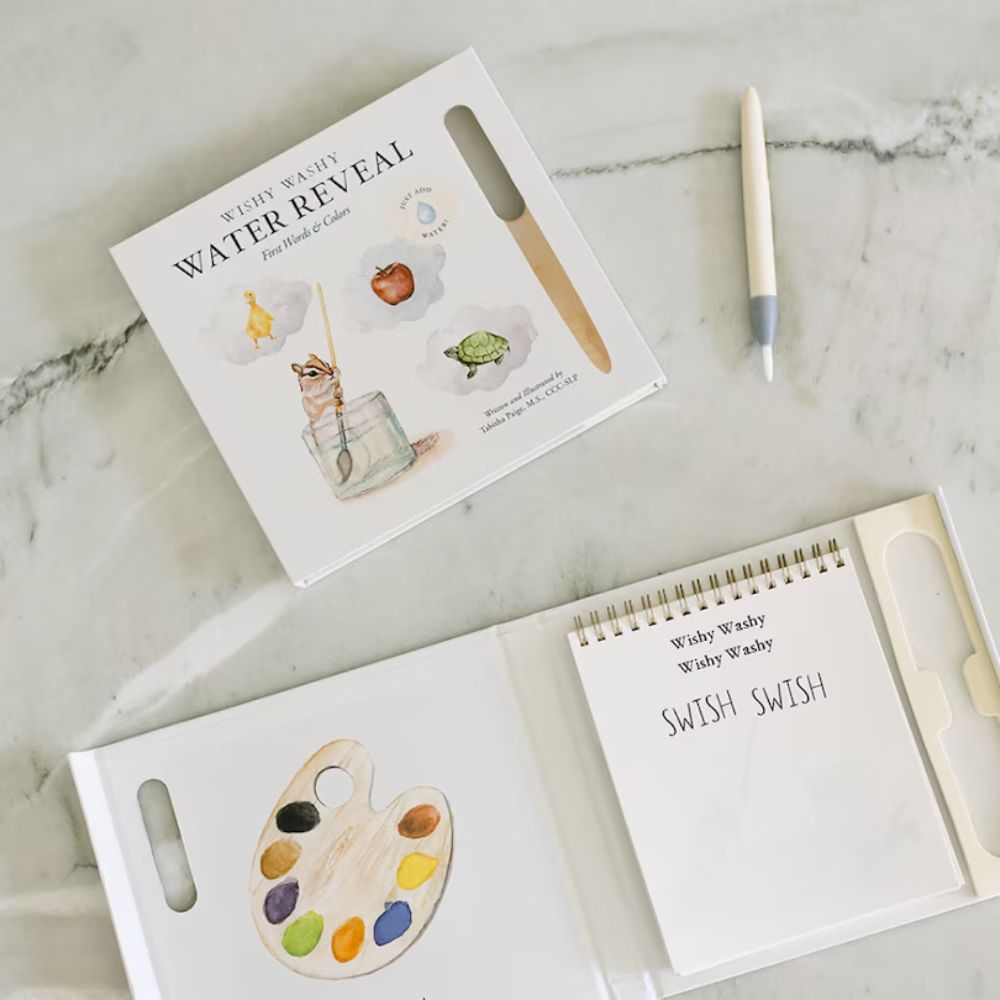 Wishy Washy (Water Reveal Edition) A Reusable Water Reveal Activity Book Teaching First Words and Colors