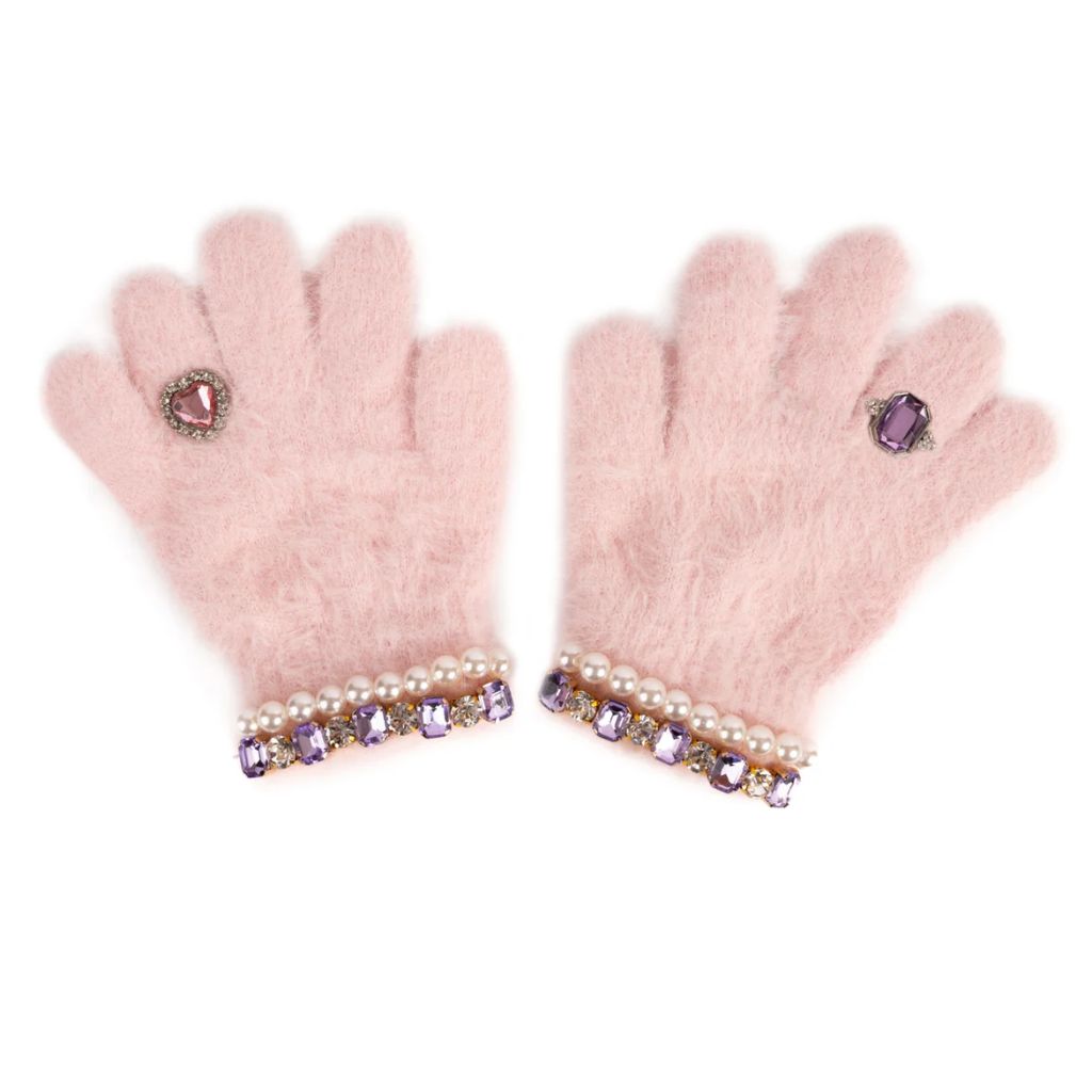 Boujee Bijou Gloves, Light Pink