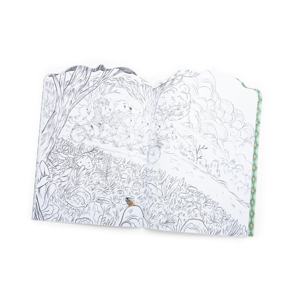 Moulin Roty La Bande a Jojo Colouring Book with Stickers