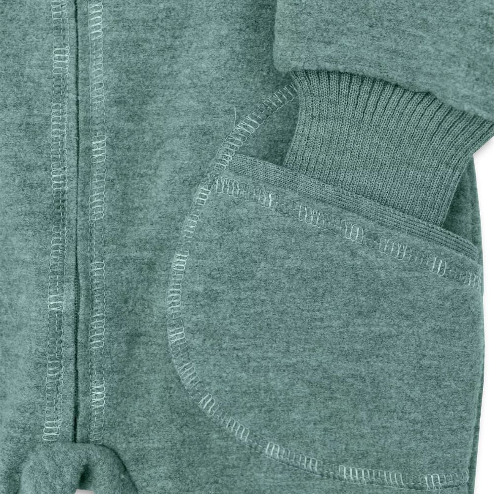 Engel Hooded Overall With Zipper Jade