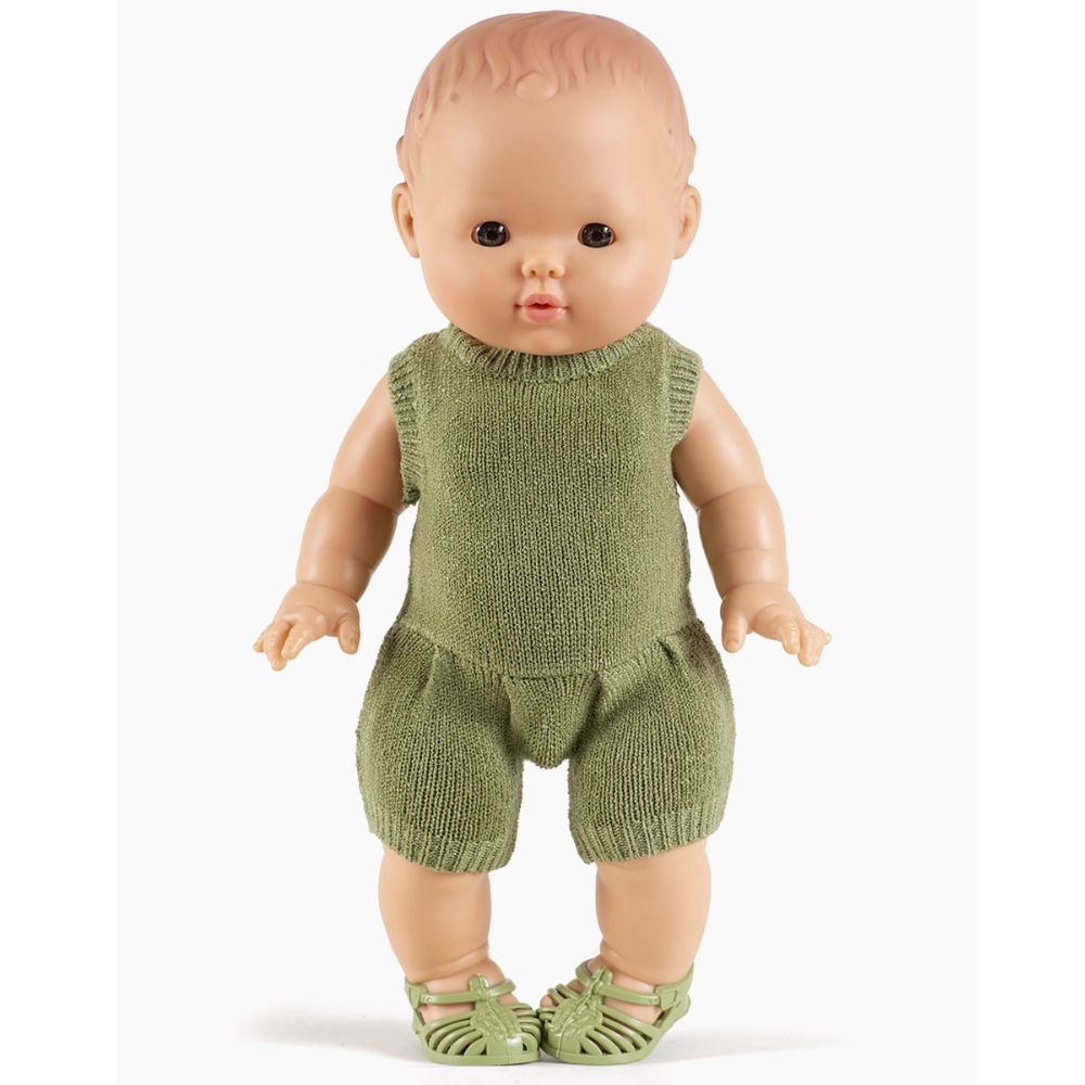 Minikane Clothing for Gordis Dolls 34cm - Orlando Sage Green Knit Romper