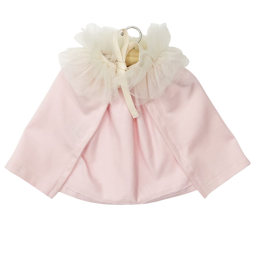 Minikane Clothing for Gordis Dolls 34cm- Oxana Dancer's Cape in pale pink jersey and ecru tulle
