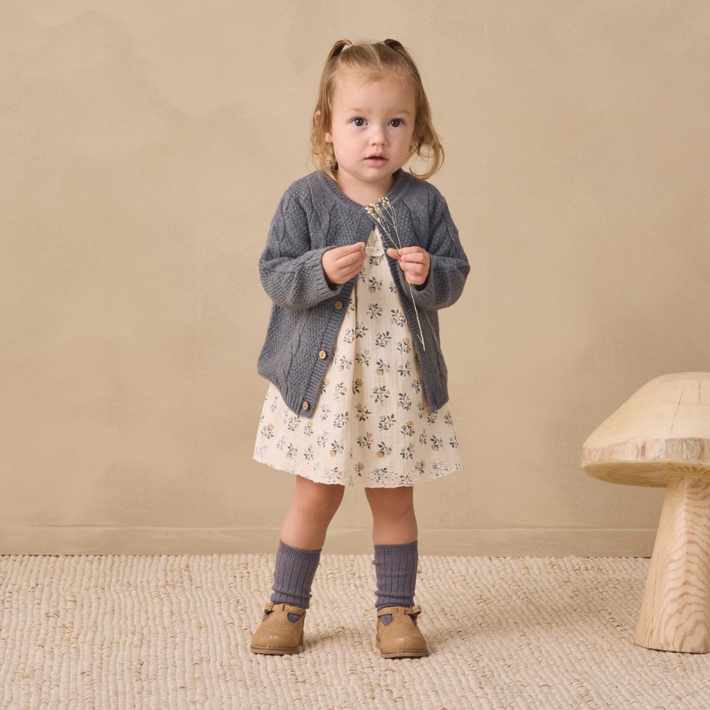 Quincy Mae Knit Cardigan Midnight