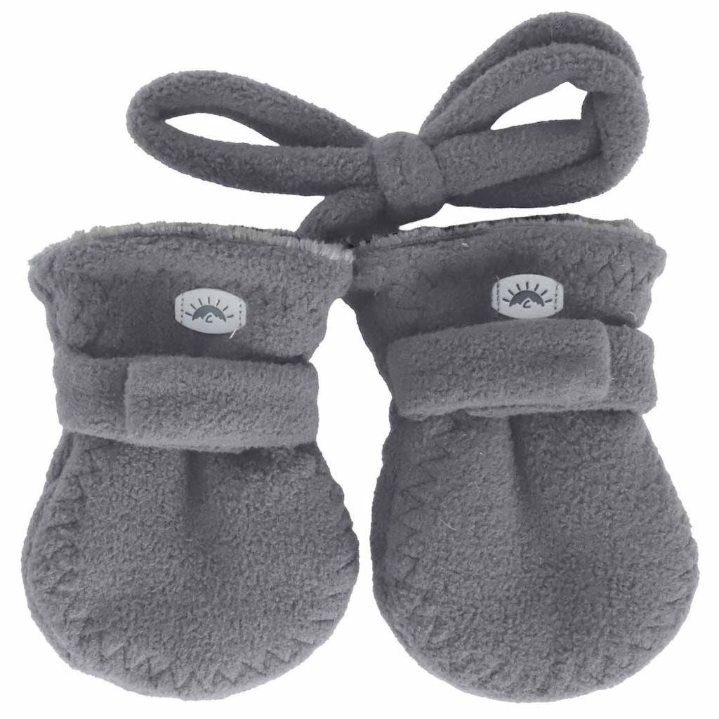 Calikids Fleece Mitten with Cord Mockingbird