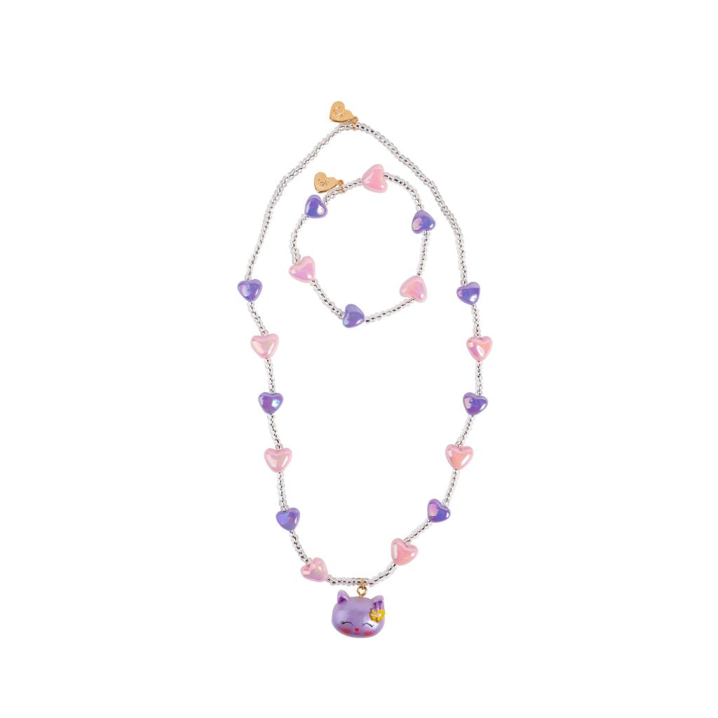 Great Pretenders Lovely Kitty Necklace & Bracelet Set, 2pc